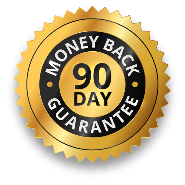 SugarMute 90 day money back guarantee badge
